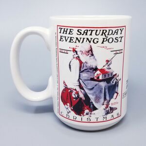 Norman Rockwell Saturday Evening Post Santa's Helpers Christmas Collection Mug